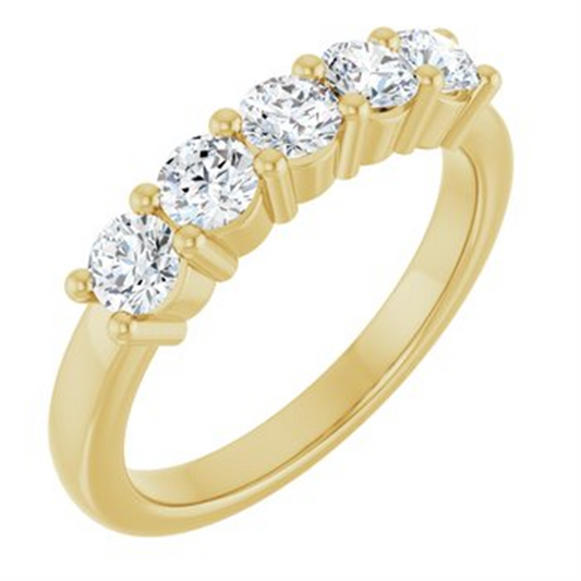14K Yellow Gold Diamond Band