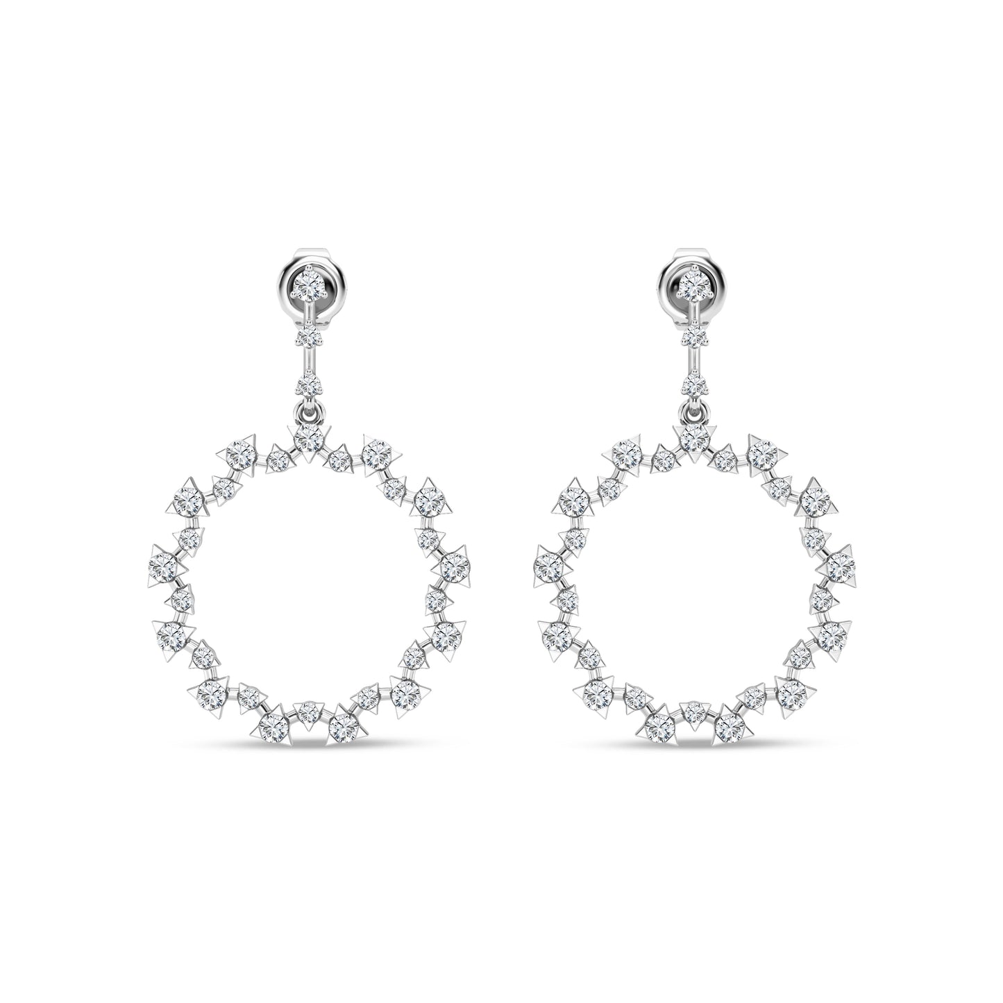 Rolland's Designs Dangle Diamond Earrings
