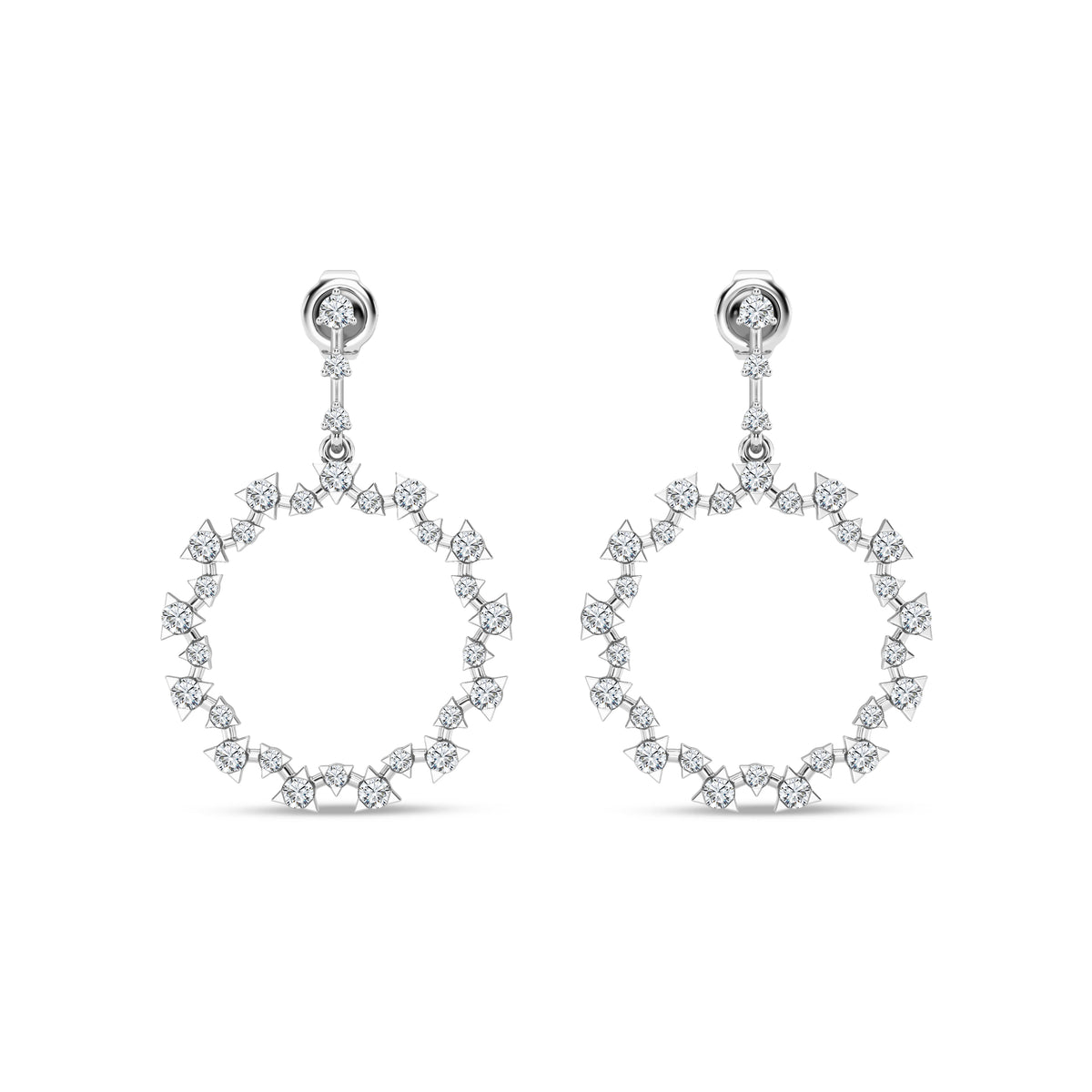 Rolland's Designs Dangle Diamond Earrings