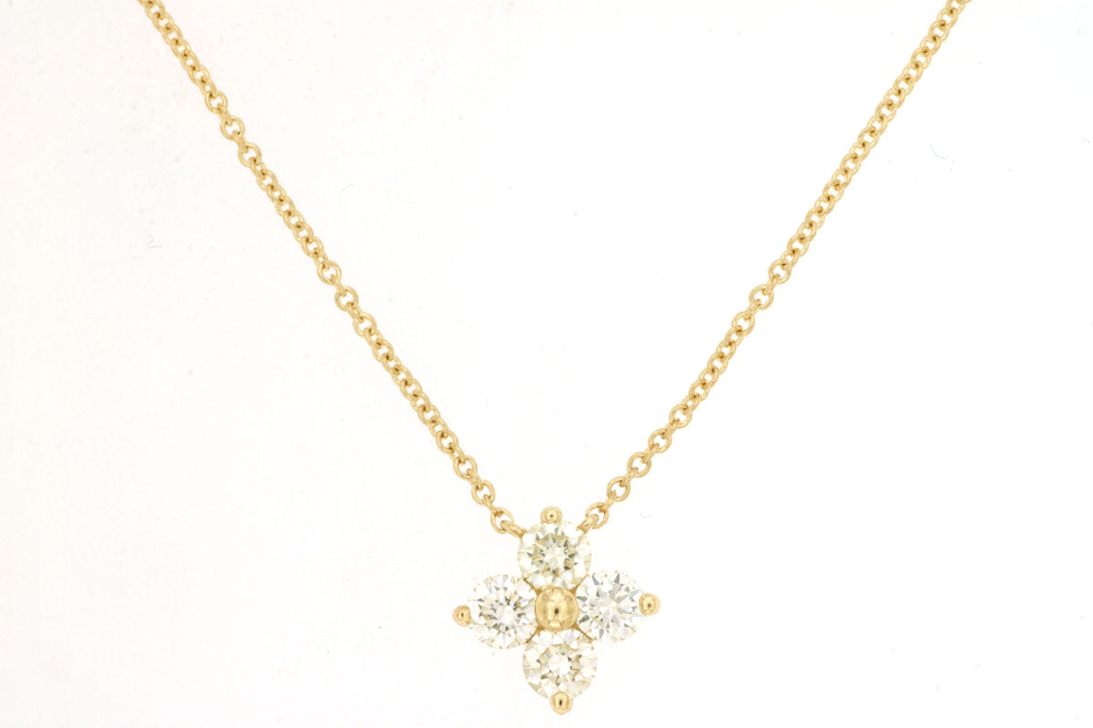 14K Yellow Gold Diamond Necklace
