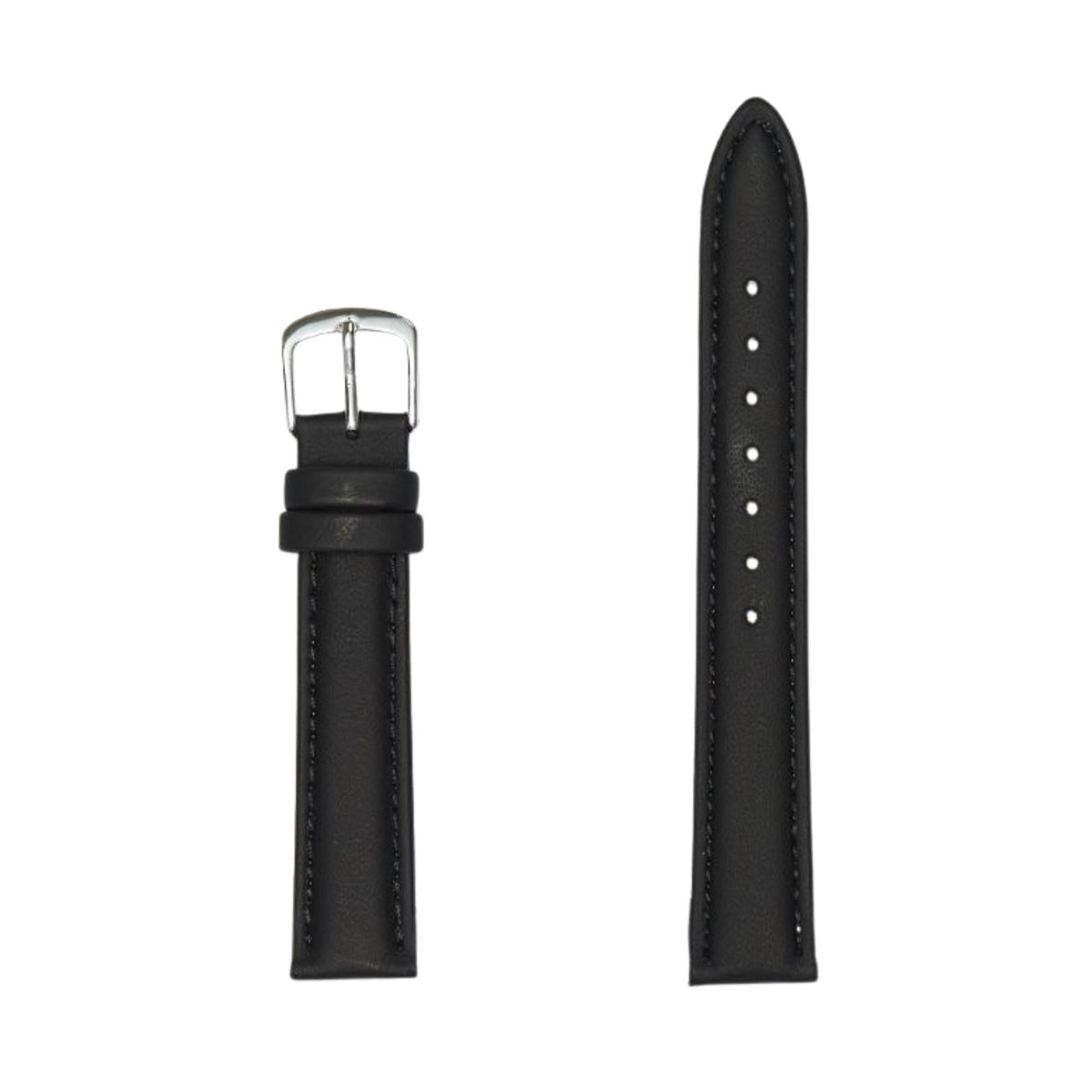 Rolland's Design 18Mm Black Leather Watch Strap