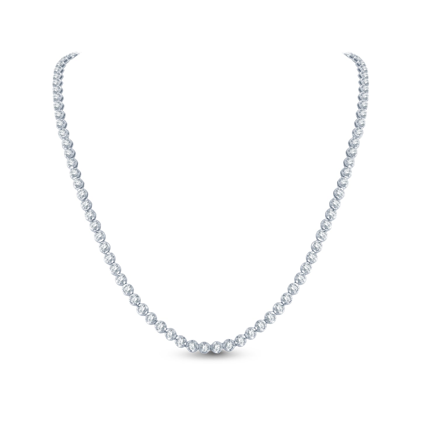 14K White Gold Diamond Necklace