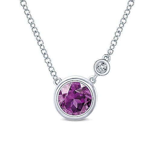 Gabriel Amethyst & Diamond Pendant