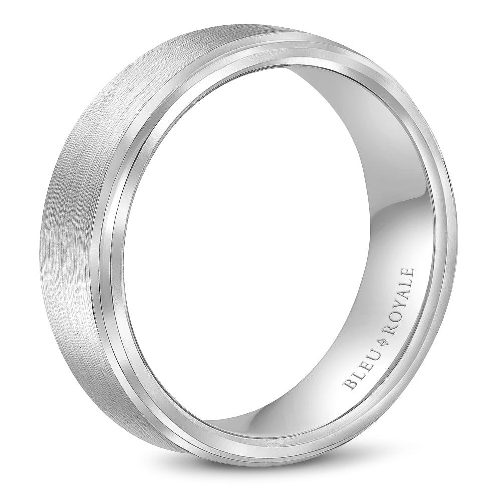14K White Gold Wedding Band