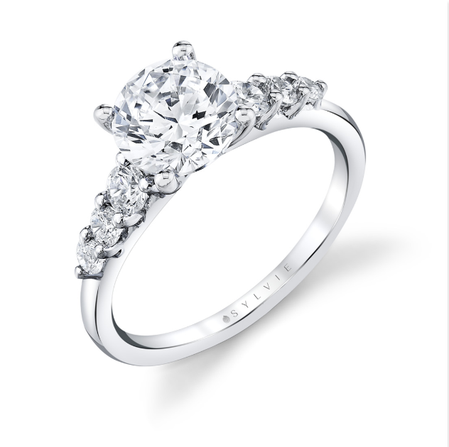 Sylvie 14k White Gold Semi Mount