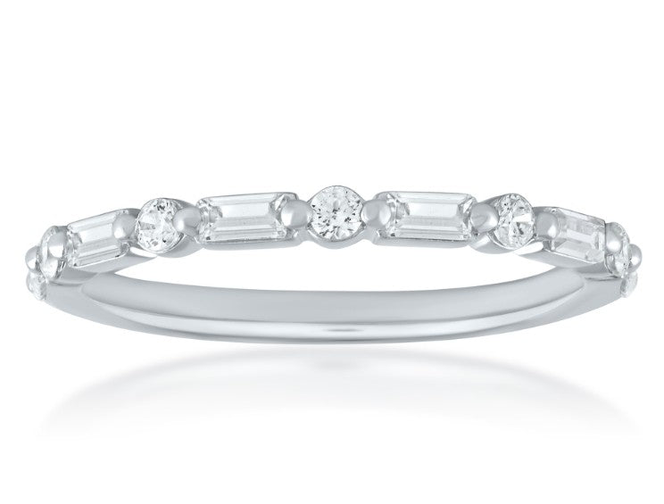 14K White Gold Diamonds Forever Fashion Band