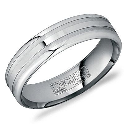 Crown Ring Black Ceramic & Black Tungsten Band