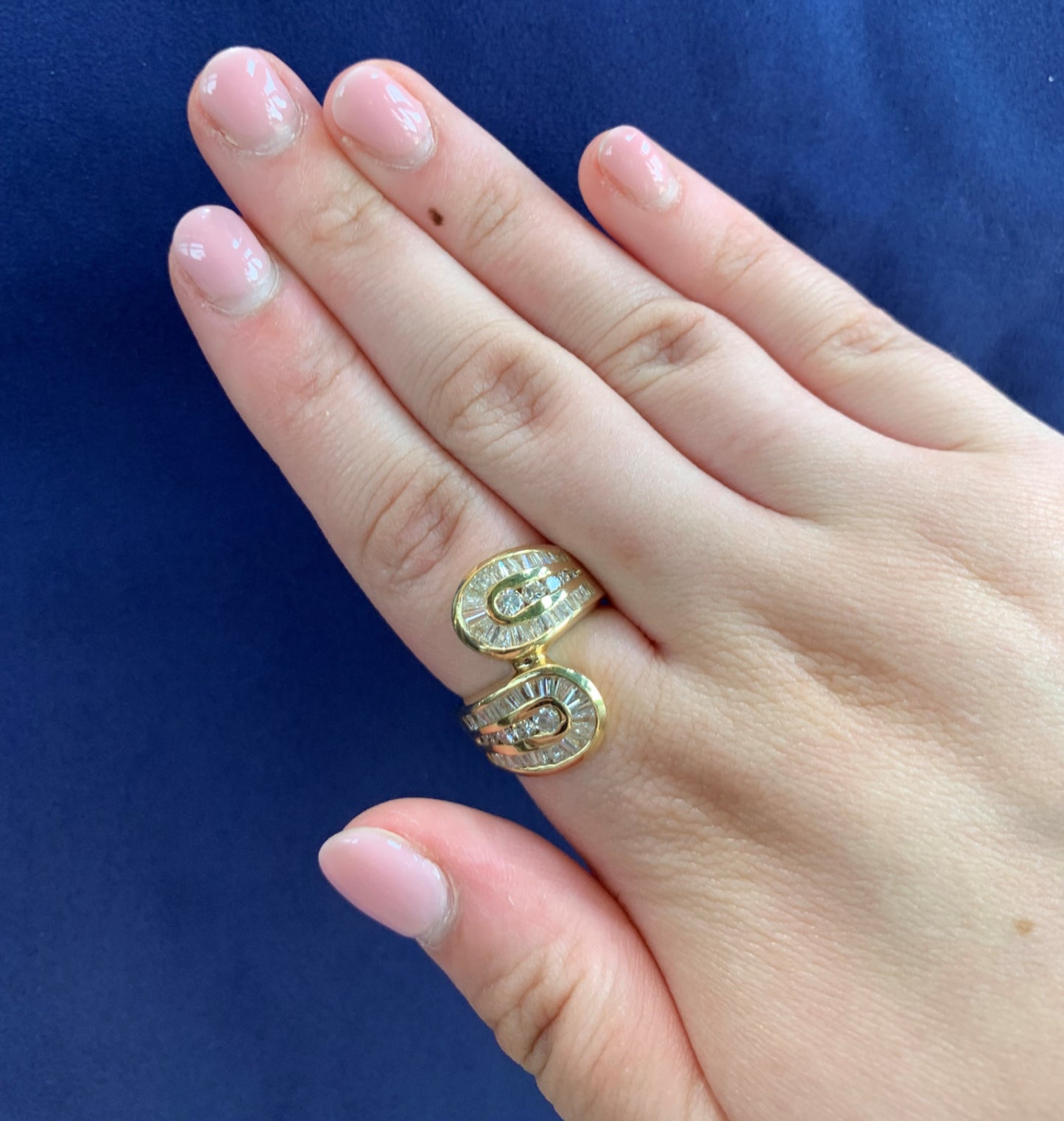 Estate 18K Gold Diamond Cocktail Ring