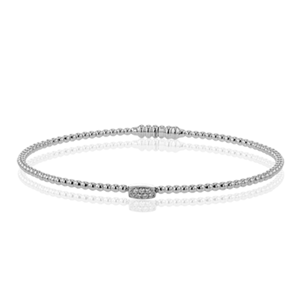 Simon G. 18Kyw Diamond Bangle Bracelet with Magnetic Clasp