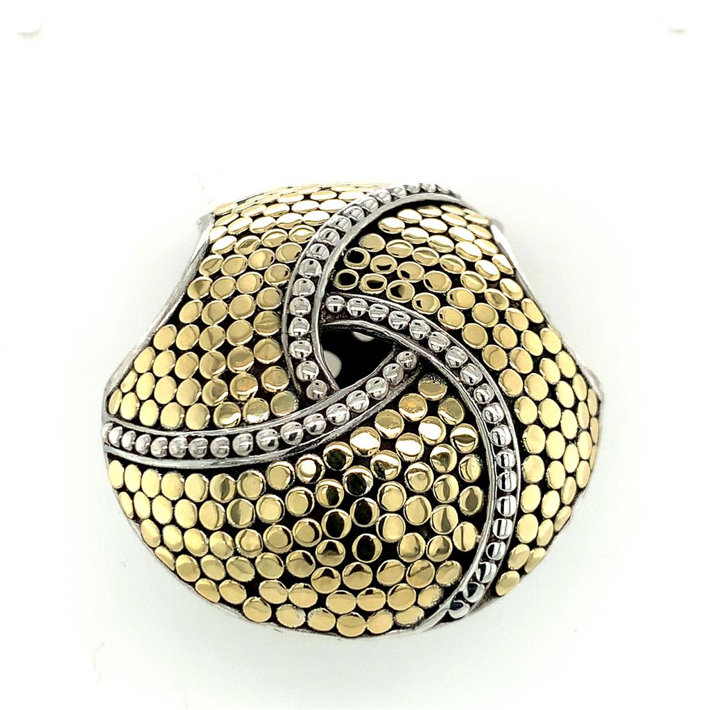 Estate John Hardy Two Tone "Dot" Knot Large Slide Pendant