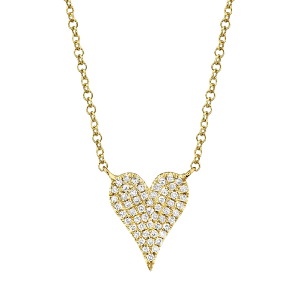 Shy 14Ky Diamond Heart Pendant