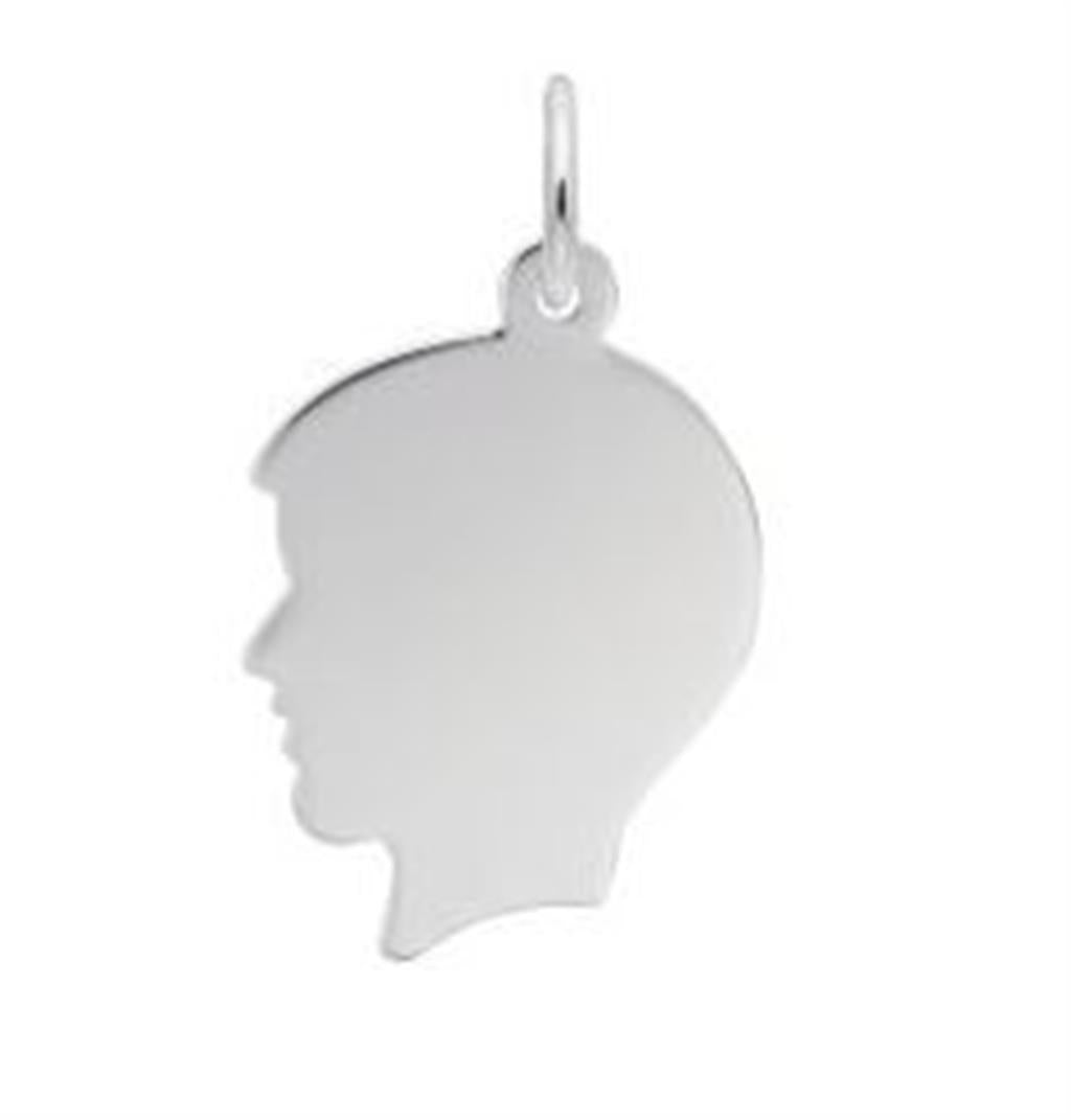 Rolland's Designs Sterling Silver Boys Head Pendant