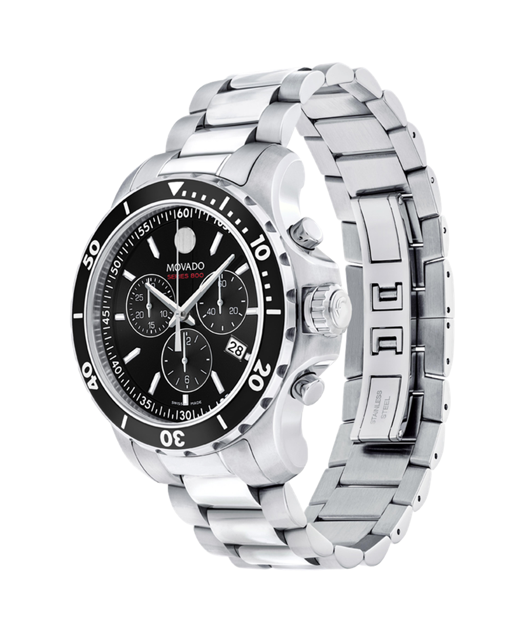 Movado 42mm Series 800 Chronograph Black