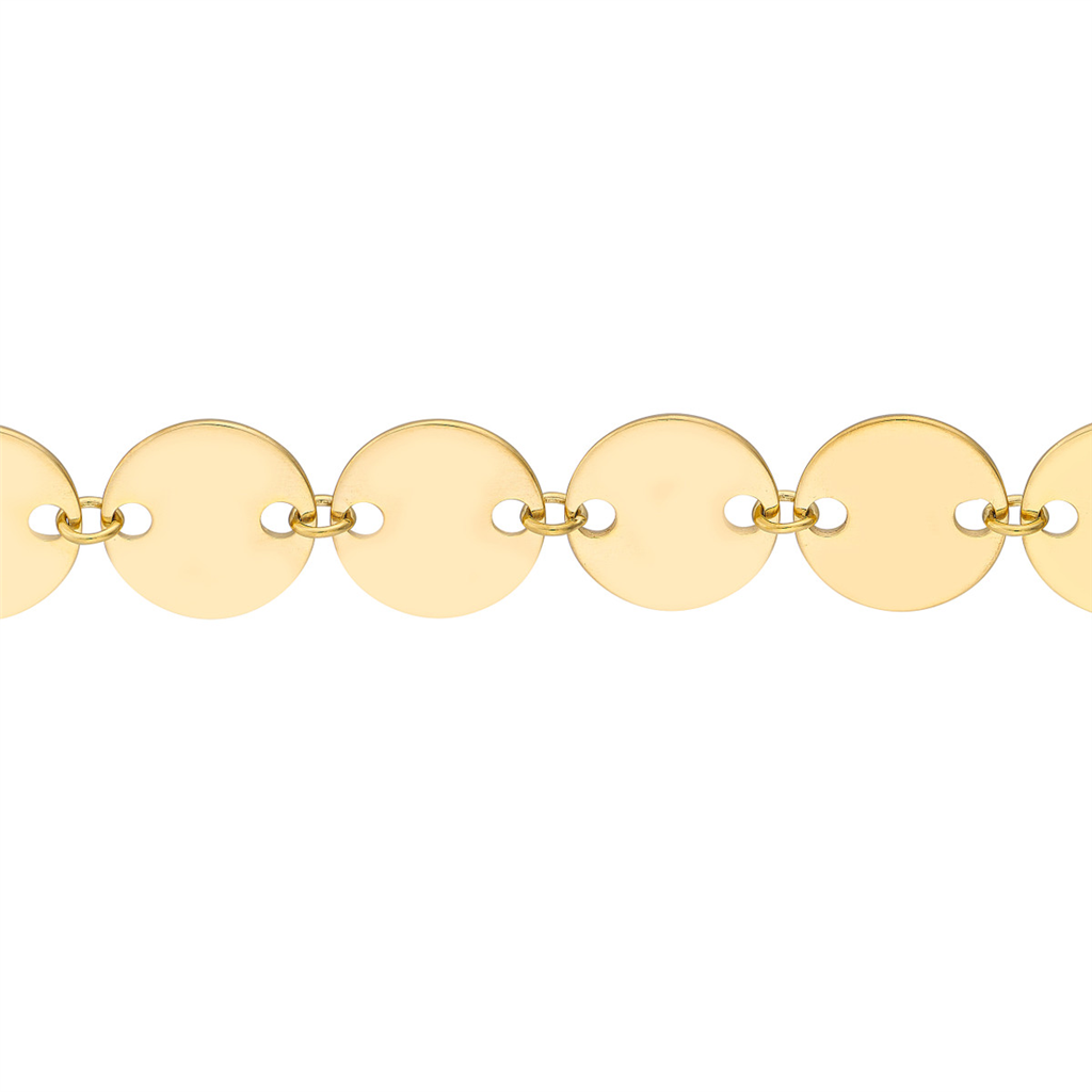 Rolland's Designs 14K Gold Mini Disc Bracelet