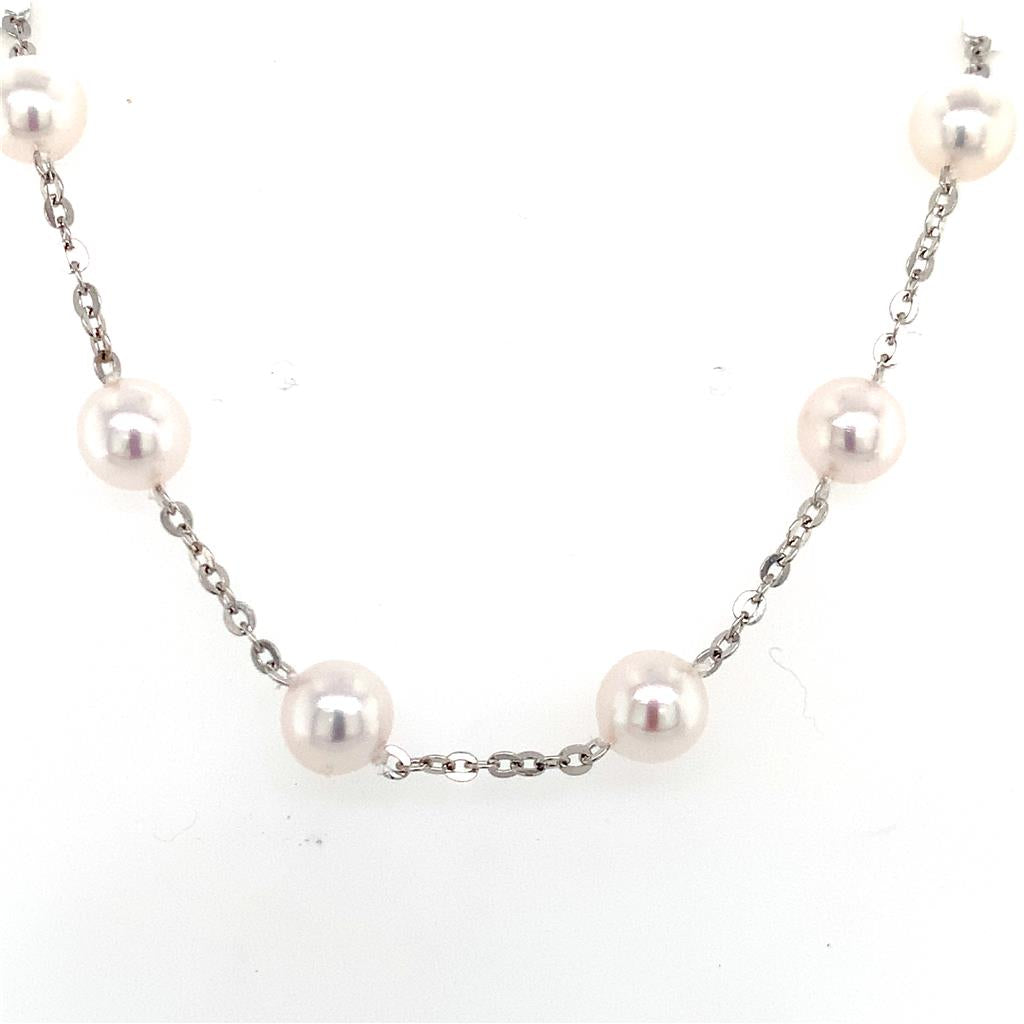 Rolland's Design Cultured Akoya Pearl Tin Cup Bracelet
