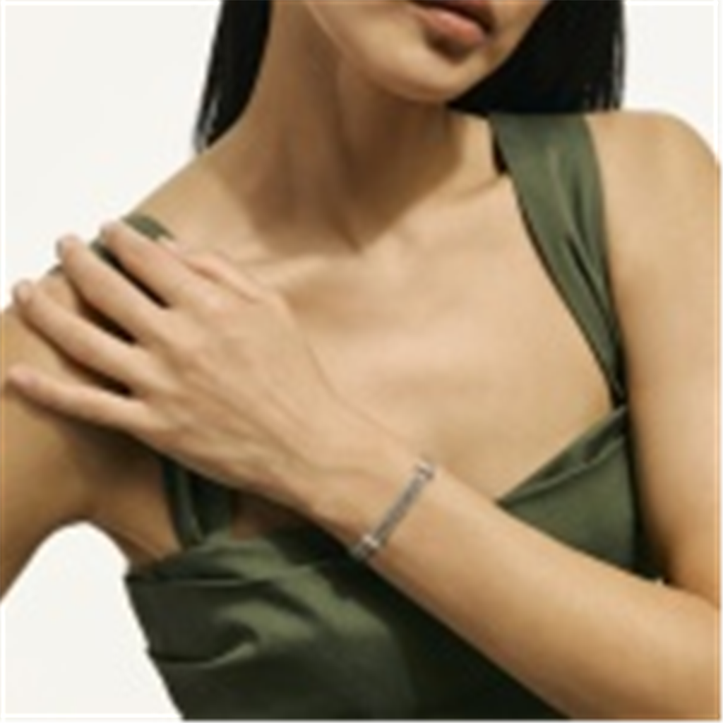 John Hardy Silver Icon Link Diamond Pave Flat Chain Bracelet