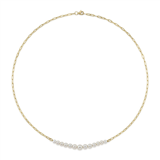 Shy 14Ky Cultured Pearl Necklace
