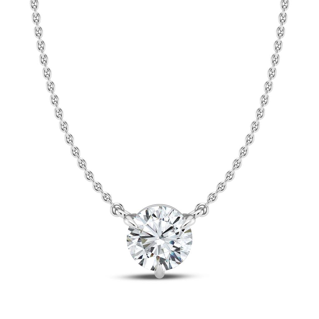 14K White Gold Diamond Necklace