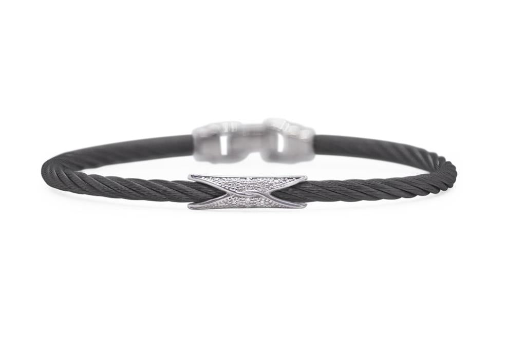 Alor Stainless Steel & 18K Black Diamond Bracelet