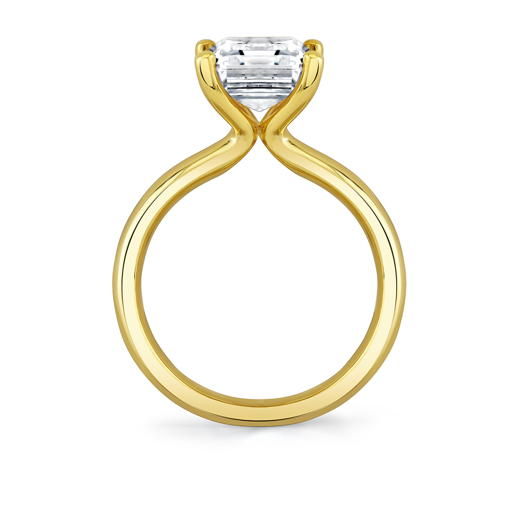 Sylvie 14K Yellow Gold Emerald Solitaire Semi Mount