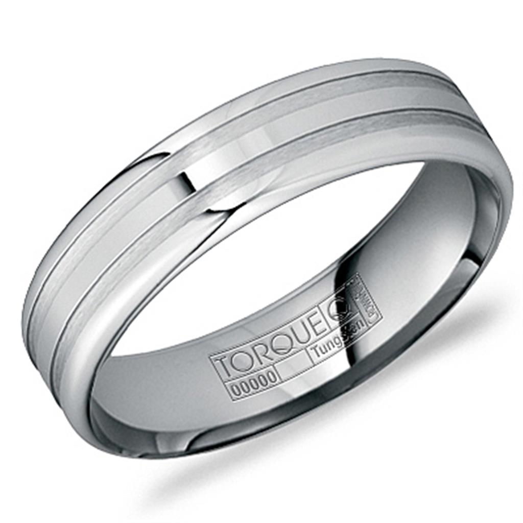 Crown Ring Black Ceramic & Black Tungsten Band