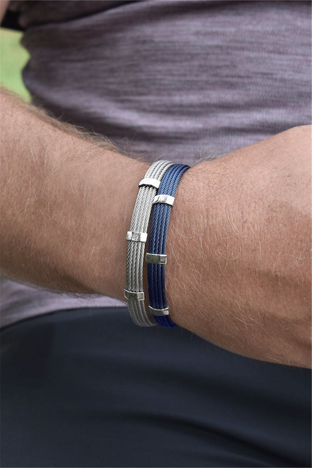 Alor Blue Cable Triple Station Bracelet