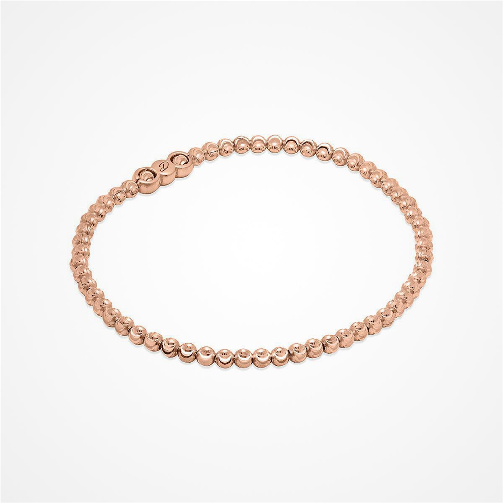 Desmos Sterling Silver Pink Moon Design Bead Bracelet