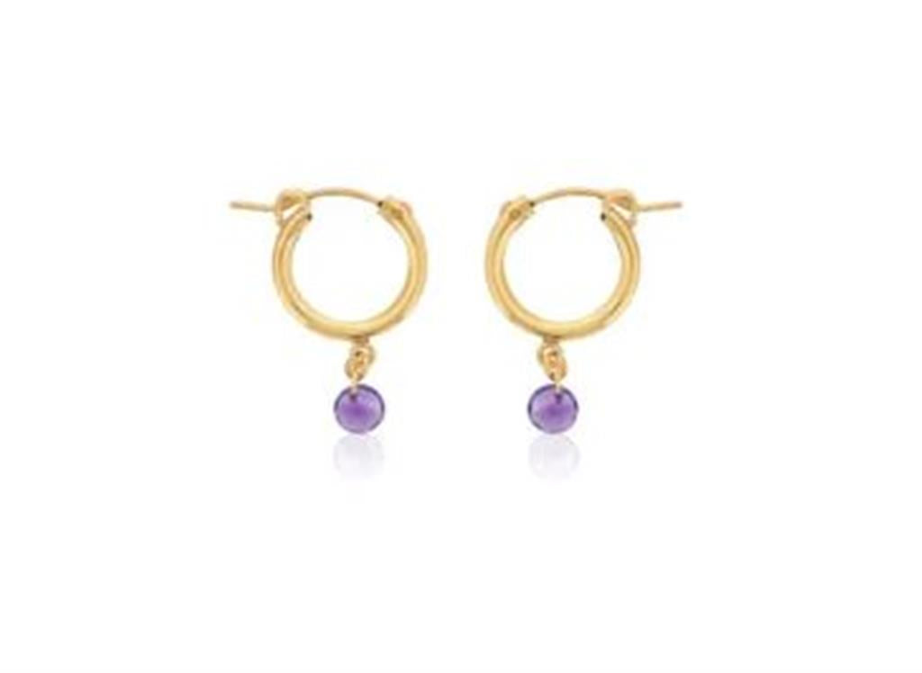 Dee Berkley Amethyst Gemstone Drop Earrings