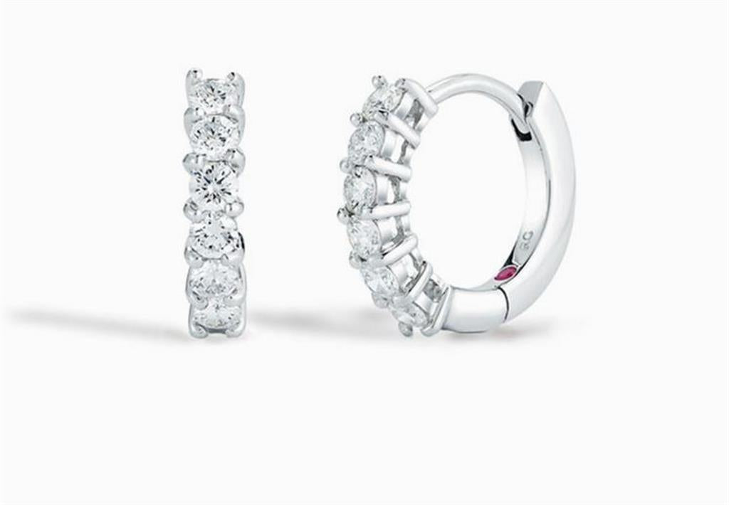 Roberto Coin Perfect Diamond Hoop Earrings