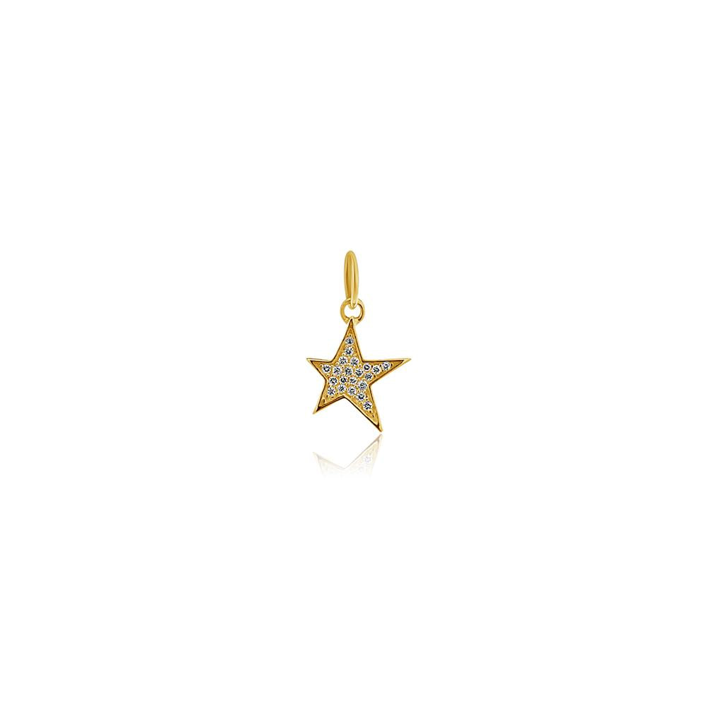Rolland's Designs 14K Gold Diamond Star Pendant