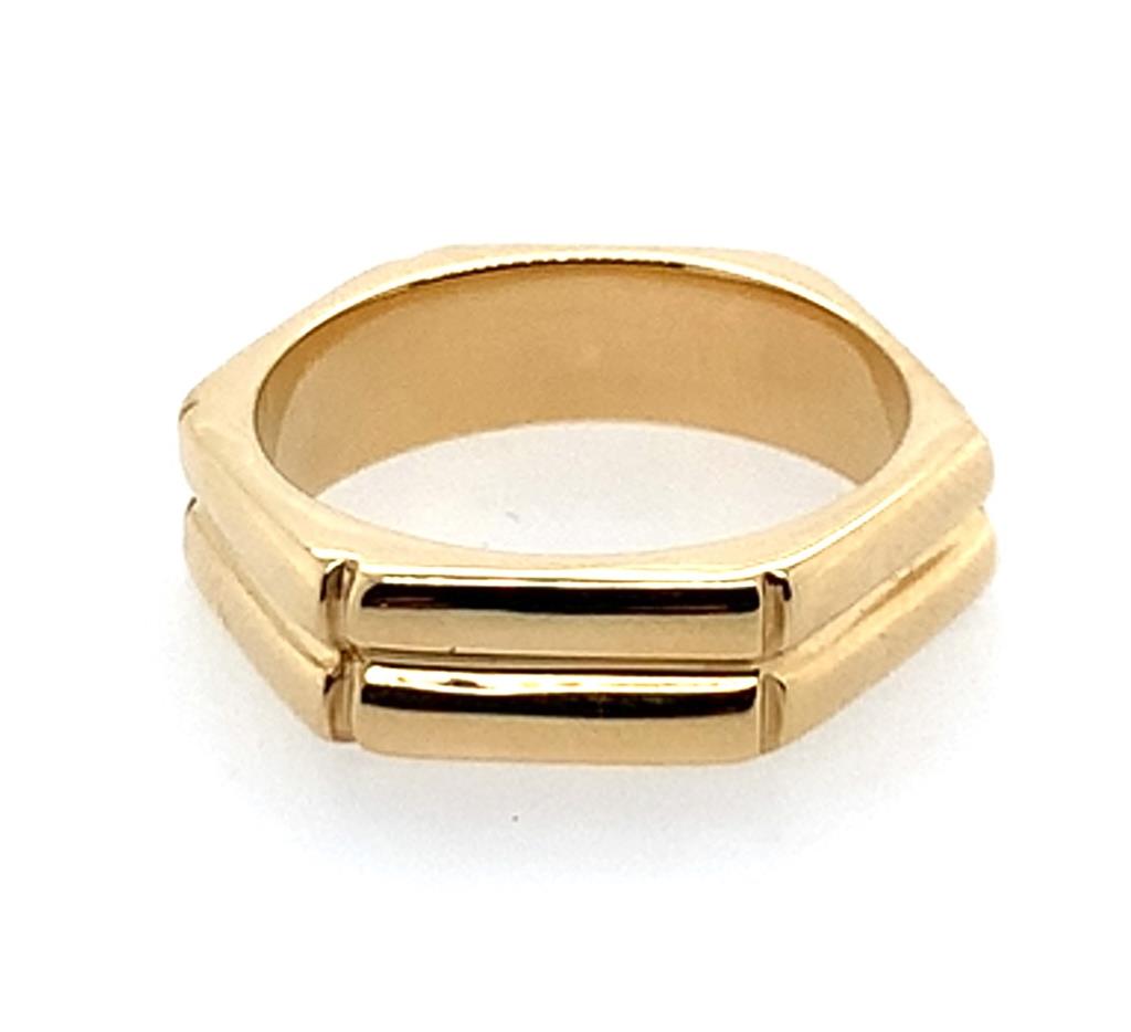 Estate 14K Yellow Gold Hexagon Band