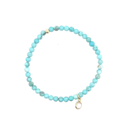 Dee Berkley Blue Howlite Beaded Bracelet