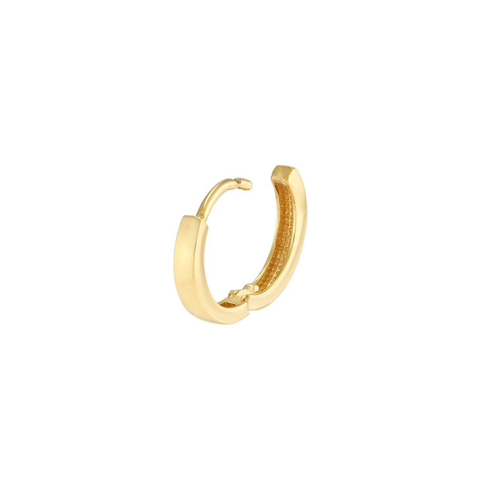 Rolland's Designs 14K Gold Square Tube Round Hoops
