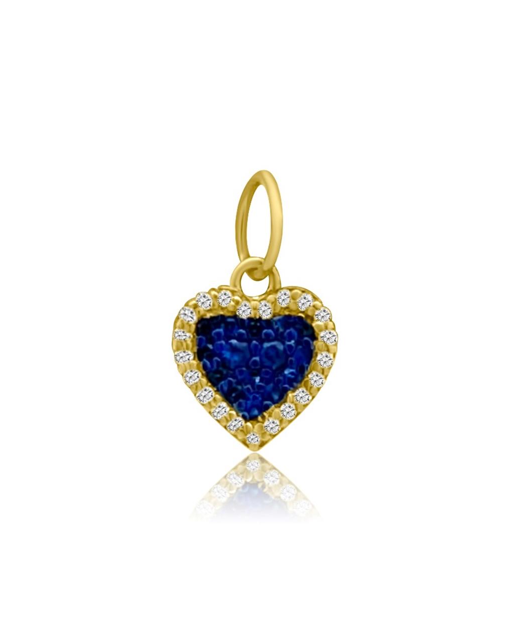 Rolland's Designs 14K Gold & Sapphire Heart Pendant