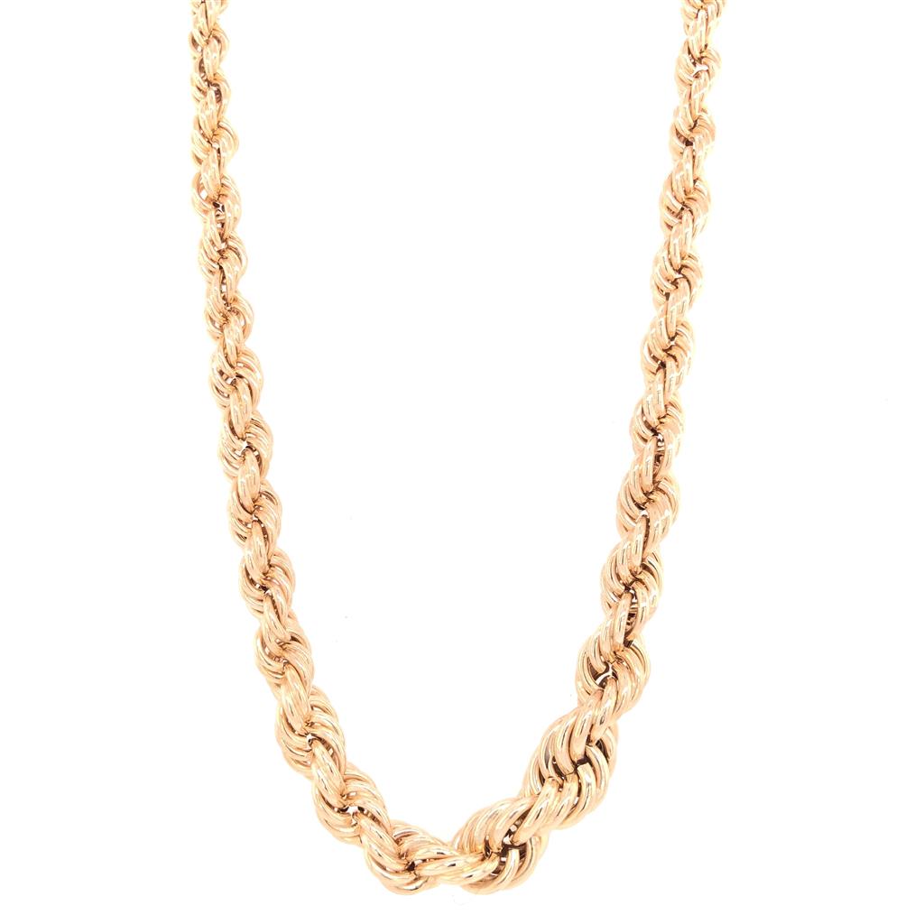 Estate 14K Graduated Rope Chain