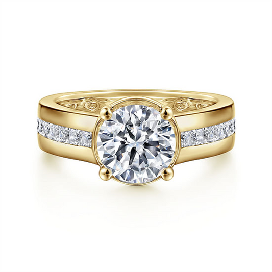 Gabriel "Dennise" Yellow Gold Semi Mount