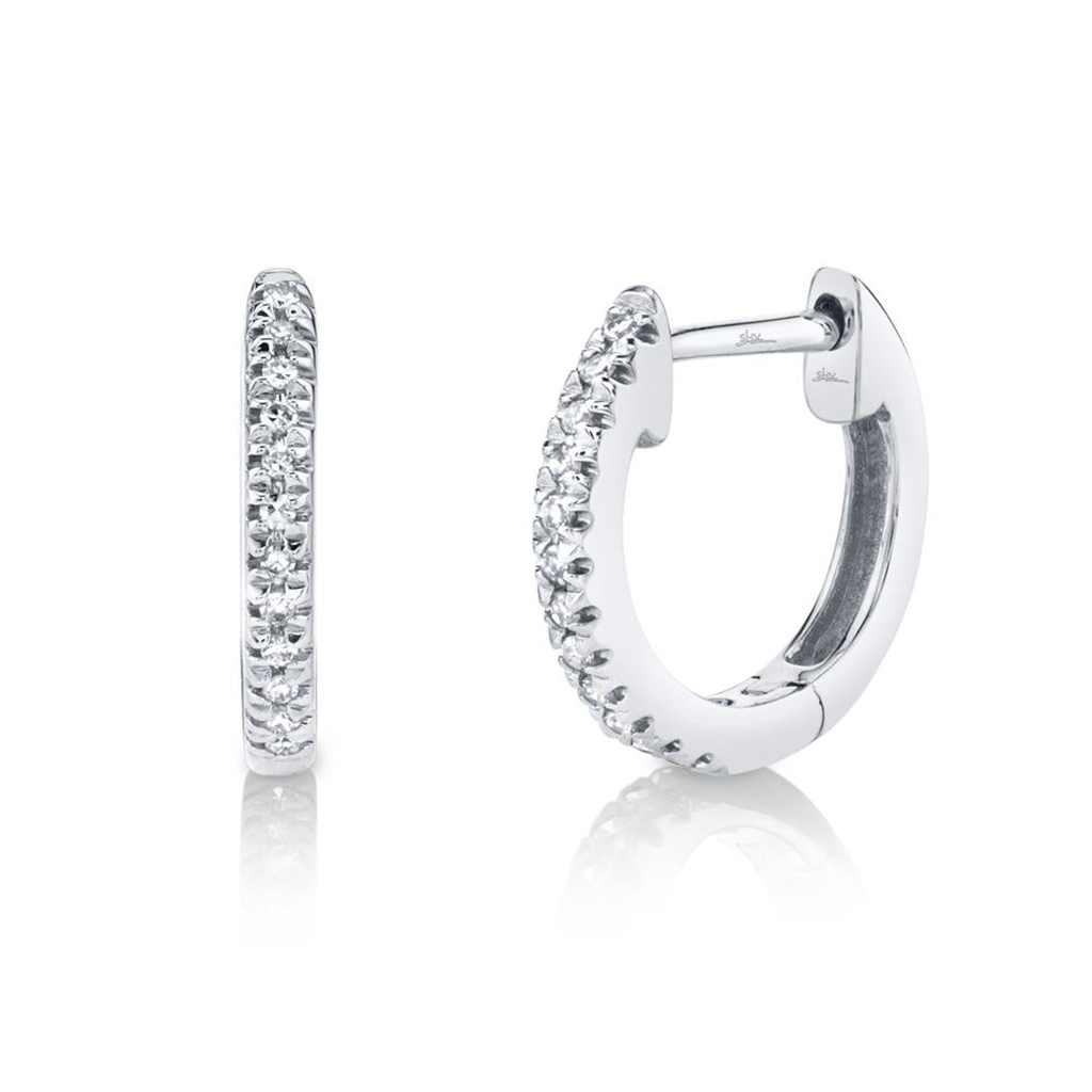Shy Creation Mini Diamond Hoop Earrings
