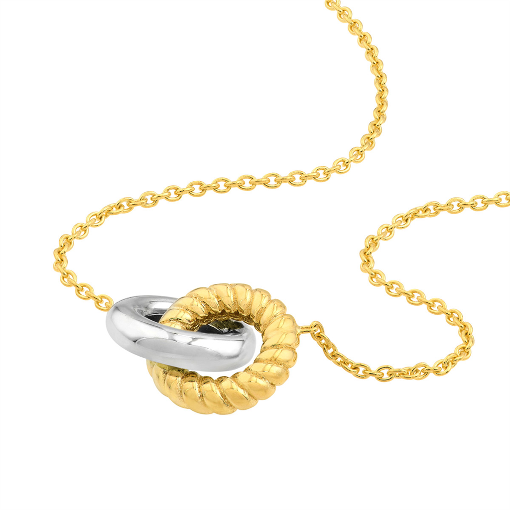 Rolland's Designs 14K Gold Double Circle Necklace