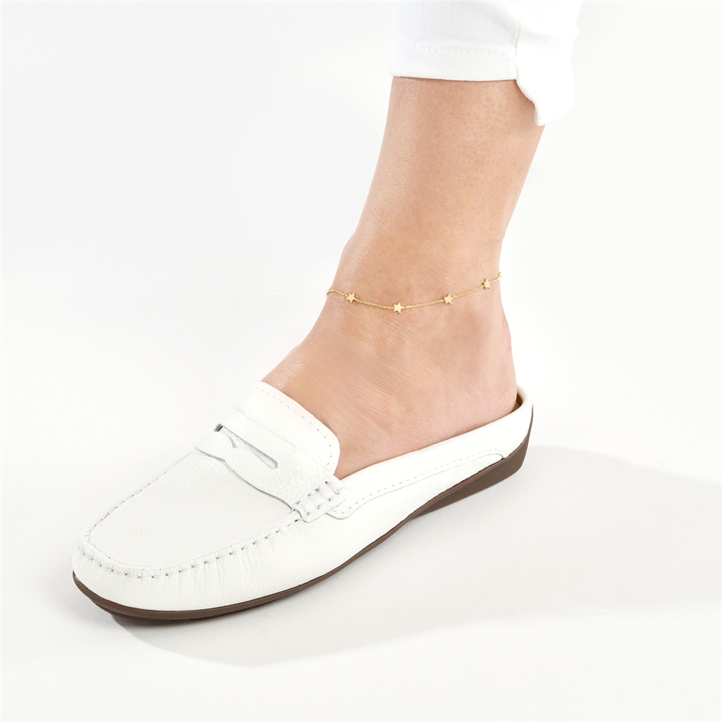 Rolland's Designs 14K Star Station Anklet