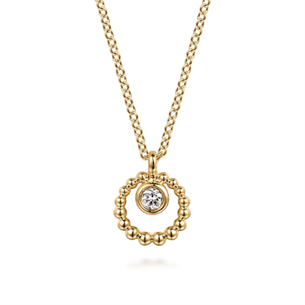 Gabriel Bujukan and White Sapphire Pendant Necklace