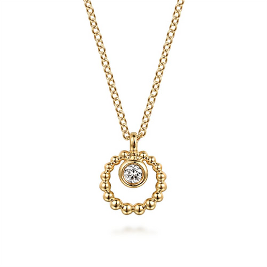 Gabriel Bujukan and White Sapphire Pendant Necklace