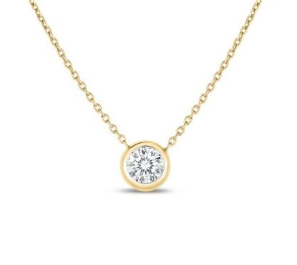 Roberto Coin Bezel Set Round Diamond Pendant