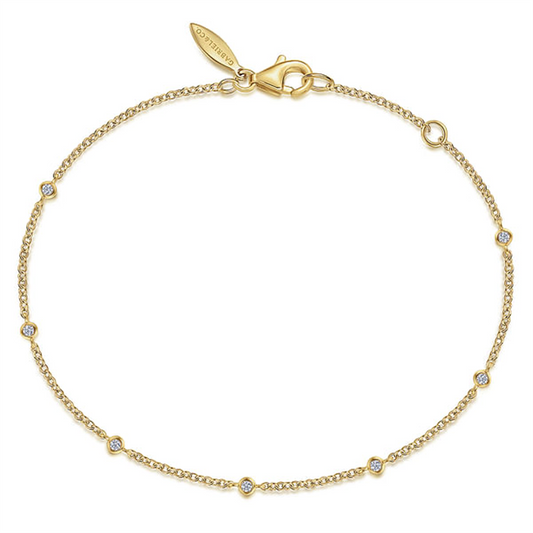 Gabriel 14K Yellow Gold Diamond Bracelet