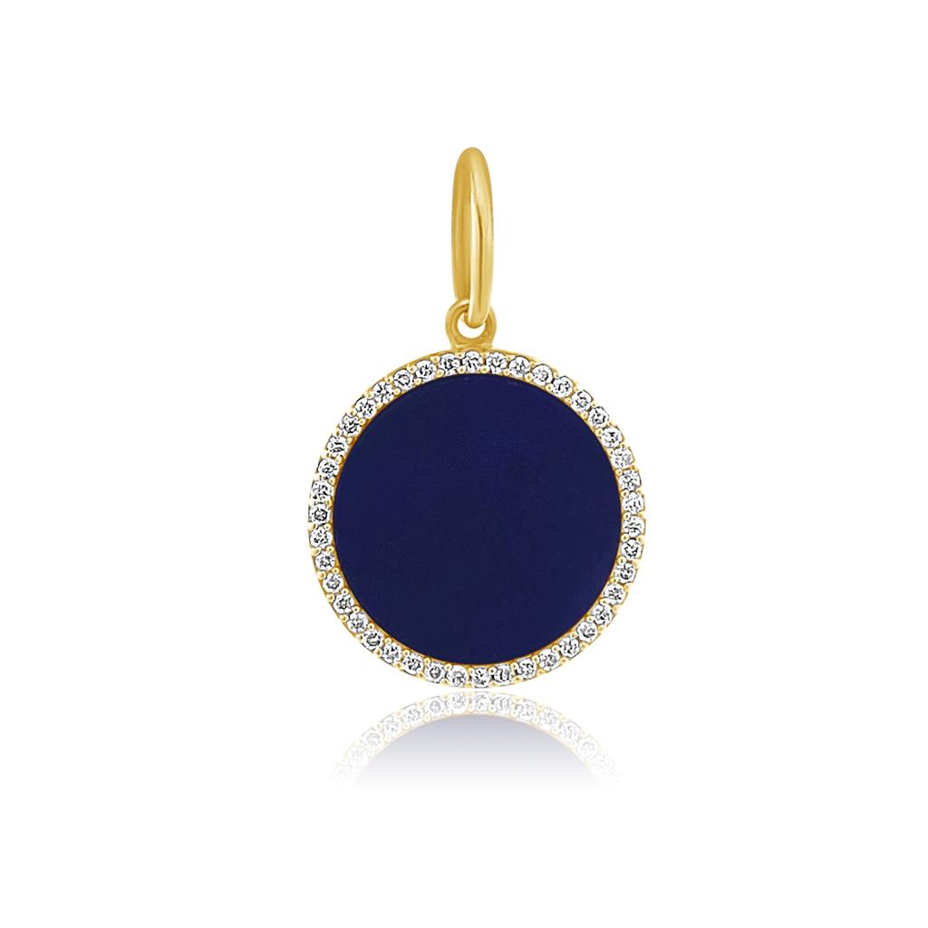 Rolland's Designs 14K Gold & Lapis Pendant