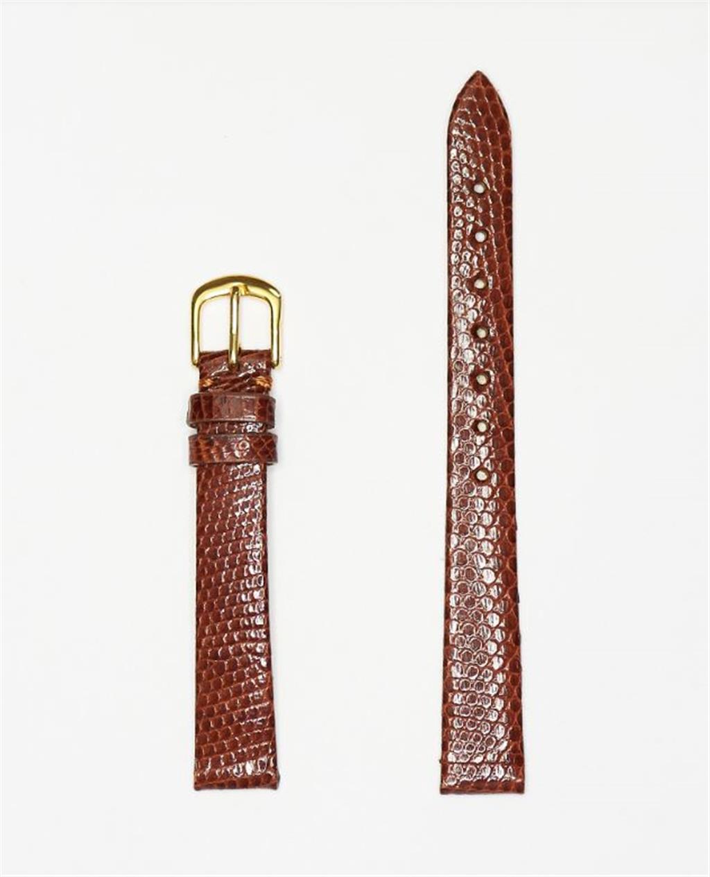 12Mm Tan Crocodile Leather Watch Strap