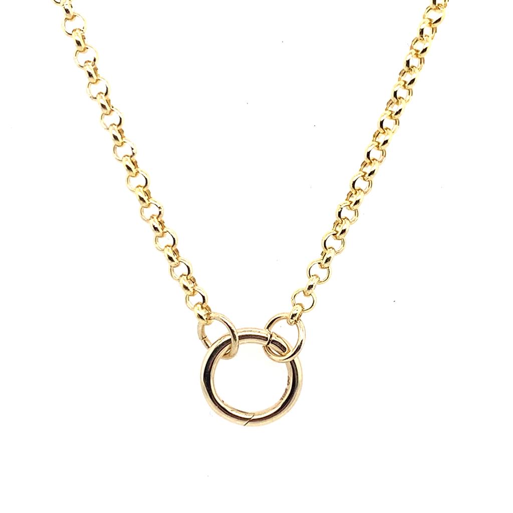 Rolland's Designs Rolo Chain with Round Gold Charm Clip