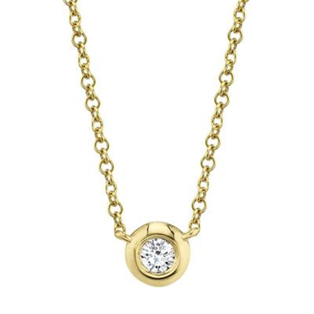 Shy Creation Diamond Bezel Necklace
