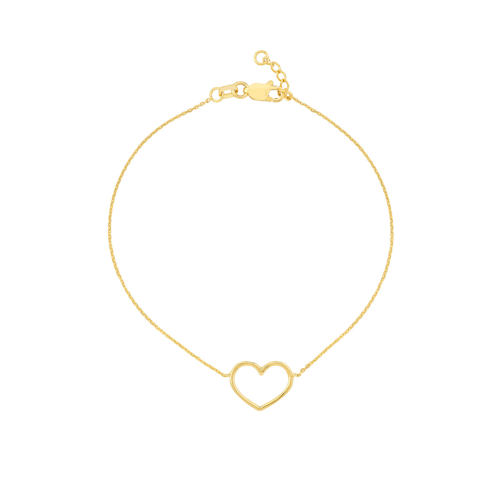 Rolland's Designs 14K Yellow Gold Heart Bracelet