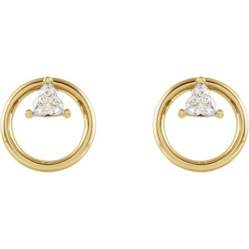 Rolland's Designs Trillion Diamond Earrings