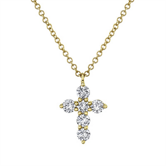 Shy Creation Diamond Cross Necklace